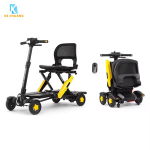 자동 접이식 4륜 전동스쿠터 노인용 장애인용 이동보조 스쿠터 초경량 리튬배터리 이미지