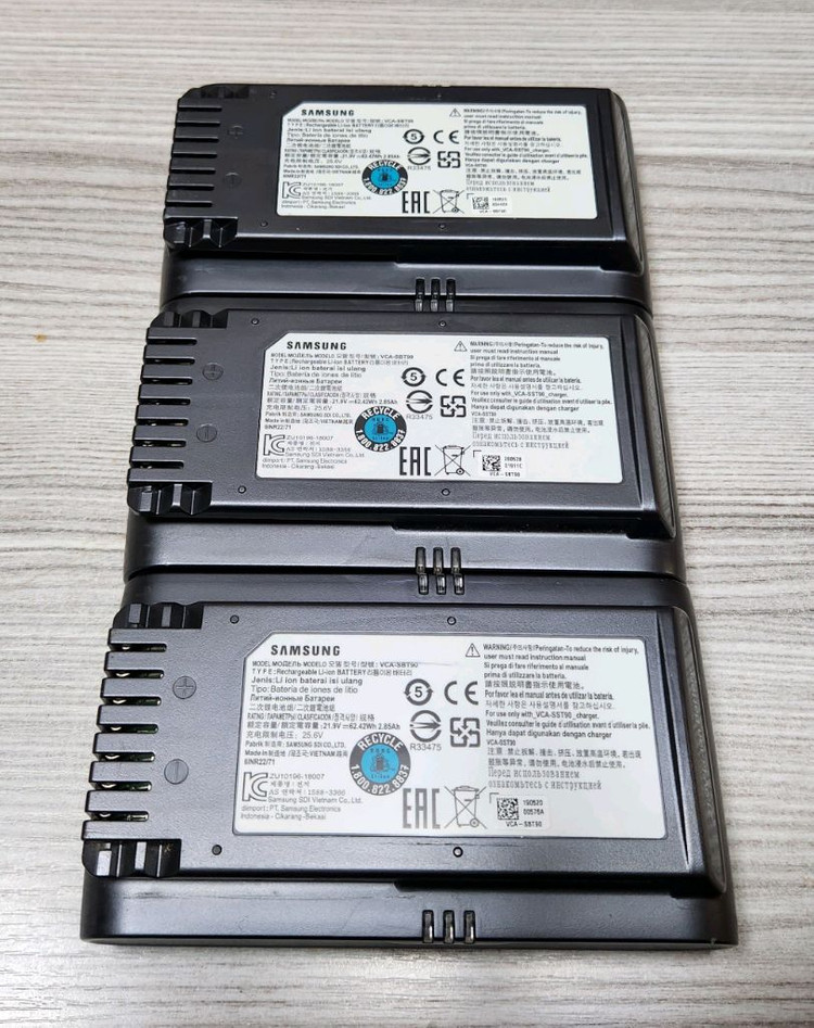 삼성전자 제트 무선청소기 정품 방전배터리 VCA-SBT90 3개 일괄 이미지