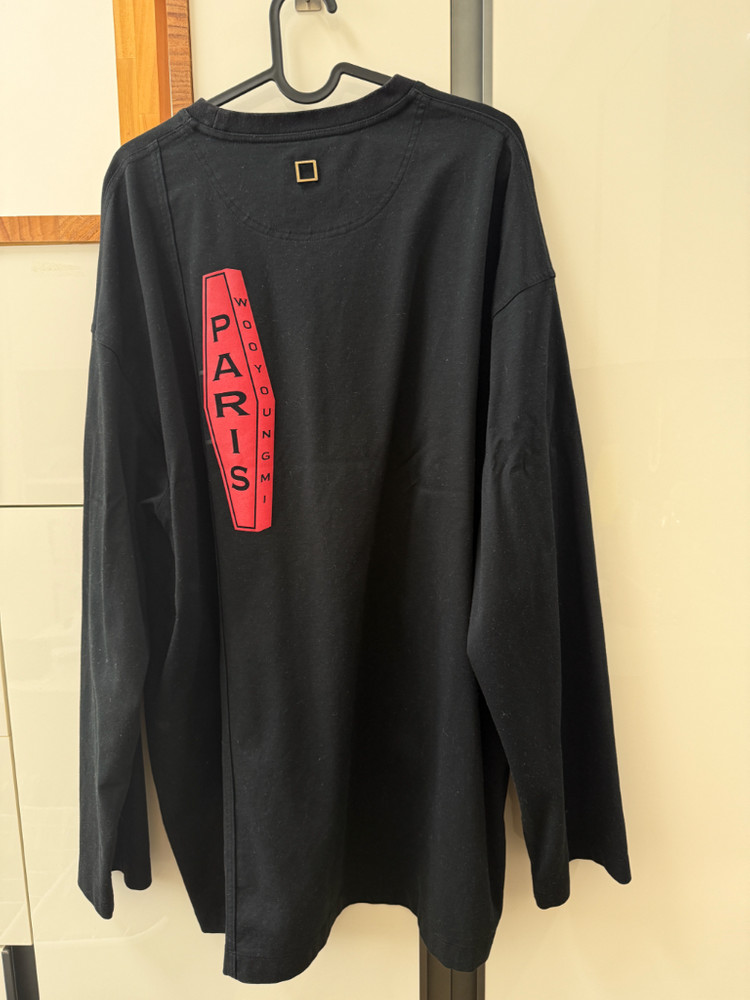 [48]우영미 로고 롱슬리브 블랙 이미지