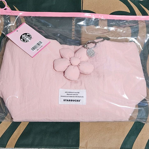 미개봉]스타벅스 체리블라썸 블루밍 핑크 나일론 백 가방 토트백 크로스백 이미지