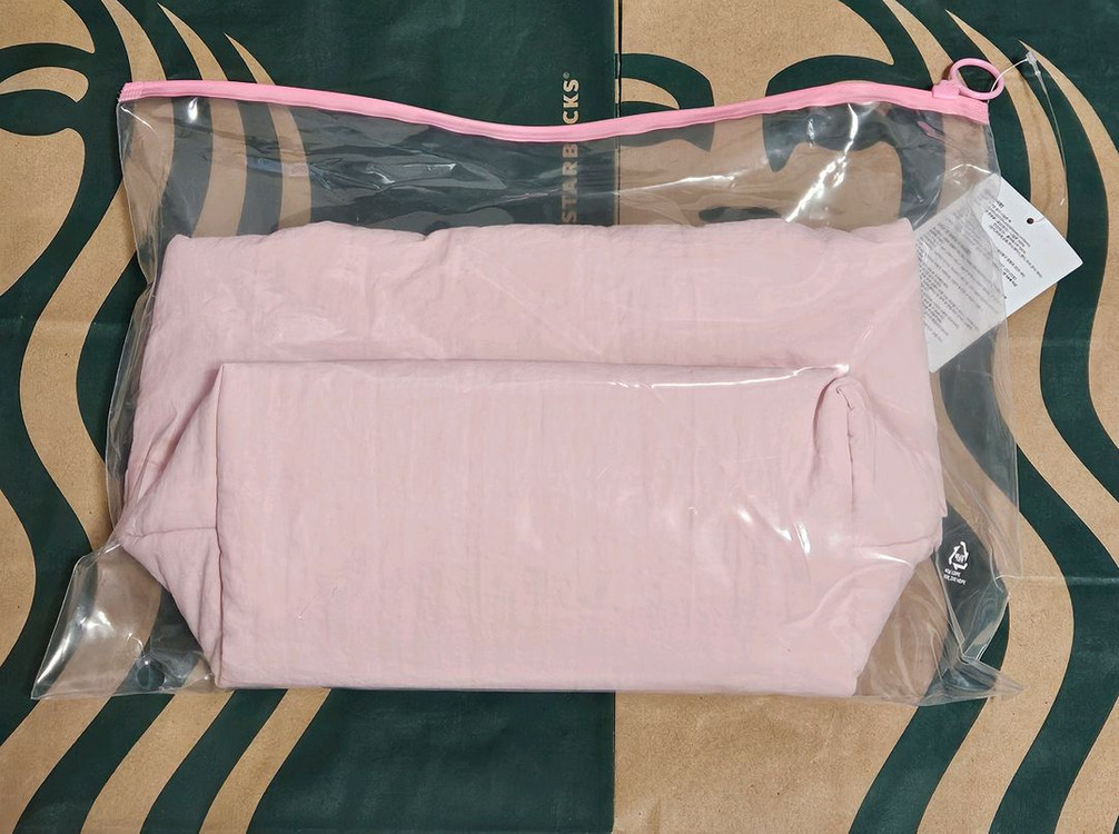 미개봉]스타벅스 체리블라썸 블루밍 핑크 나일론 백 가방 토트백 크로스백 이미지