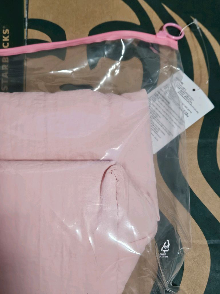 미개봉]스타벅스 체리블라썸 블루밍 핑크 나일론 백 가방 토트백 크로스백 이미지