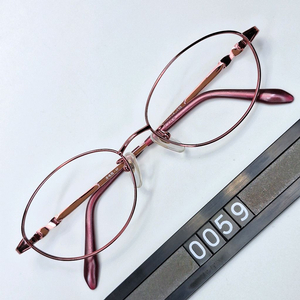일본 사바에 하우스브랜드 빈티지 로쿠메이칸 순수 티타늄 오벌형 안경테/일제안경 수입 패션 여성용 여성안경 y2k 이미지