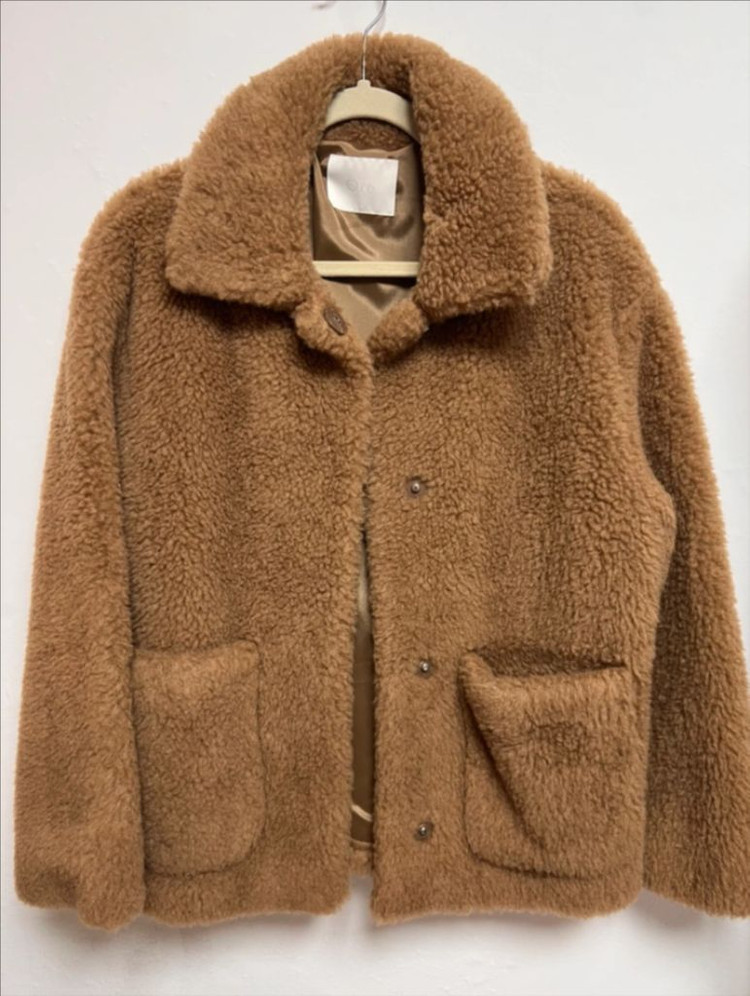 (최종할인) ore store 리얼 카멜 퍼 코트 이미지