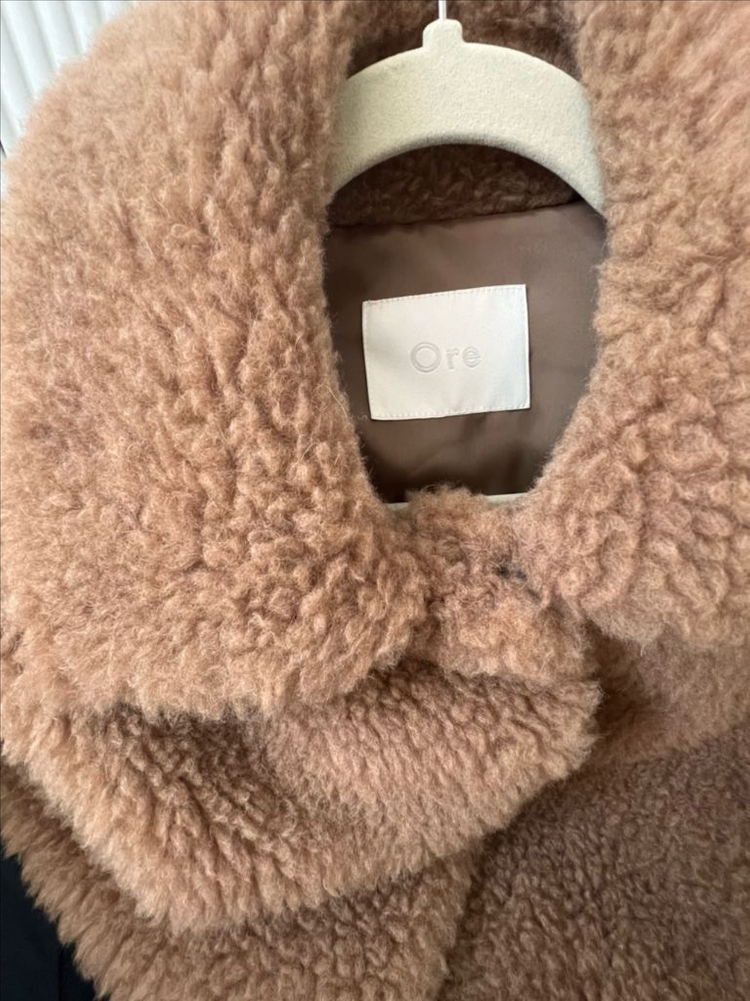 (최종할인) ore store 리얼 카멜 퍼 코트 이미지