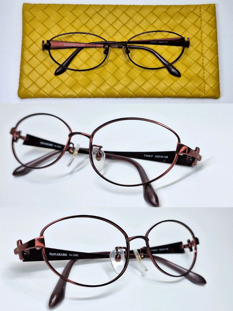 일본 사바에 하우스 HANAHARU No.3292 꽃무늬 티타늄 안경테/여성안경 수입 패션 아이웨어 빈티지 y2k 이미지