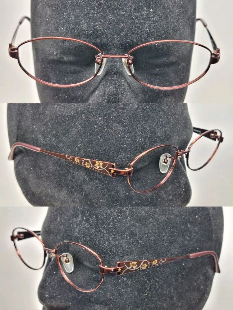 일본 사바에 하우스 HANAHARU No.3292 꽃무늬 티타늄 안경테/여성안경 수입 패션 아이웨어 빈티지 y2k 이미지