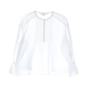 아떼 바네사브루노 화이트 레이스 코튼 긴팔 셔츠 블라우스 이미지