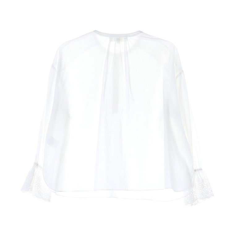 아떼 바네사브루노 화이트 레이스 코튼 긴팔 셔츠 블라우스 이미지