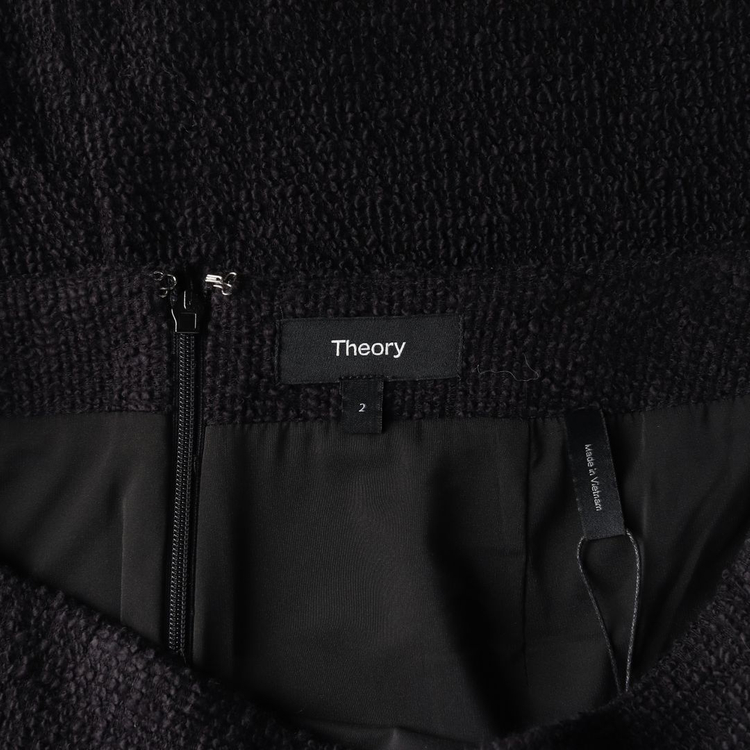 (새상품)띠어리 블랙 니트 숏 스커트 치마 M 이미지