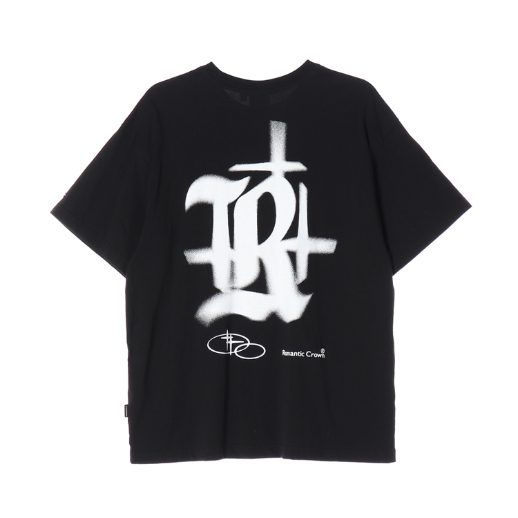 로맨틱크라운 24SS 블랙 샤이닝 볼드 로고 반팔 티셔츠 M 이미지