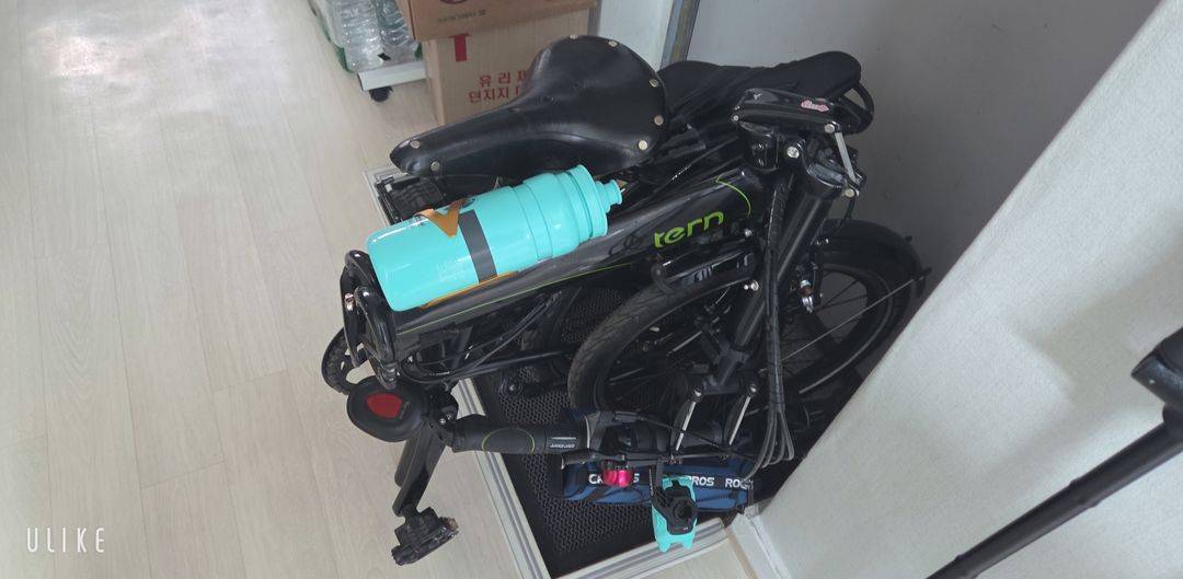 미니벨로 턴 링크 P24H+가민+브룩스 안장(트라이폴드, 전기자전거 대차) 이미지