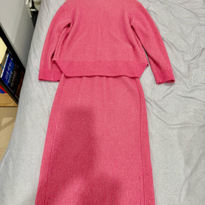 타임 니트 스커트 상의 세트 이미지