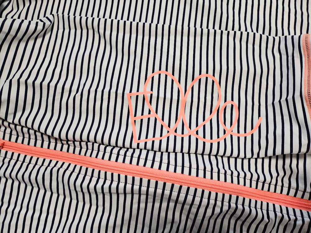 ELLE 스트라이프 집업 래쉬가드 상의 미사용 이미지