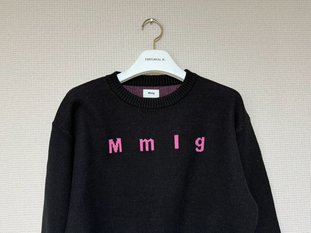 Mmlg 엠엠엘지 블랙 로고 니트. 프리사이즈. 보관만한 새상품. 이미지