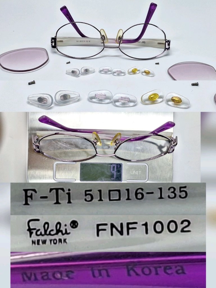 FALCHI NEW YORK FNF1002 꽃무늬 티타늄 안경테/여성안경 형상기억합금 한국제조 일본수입 패션 빈티지 이미지
