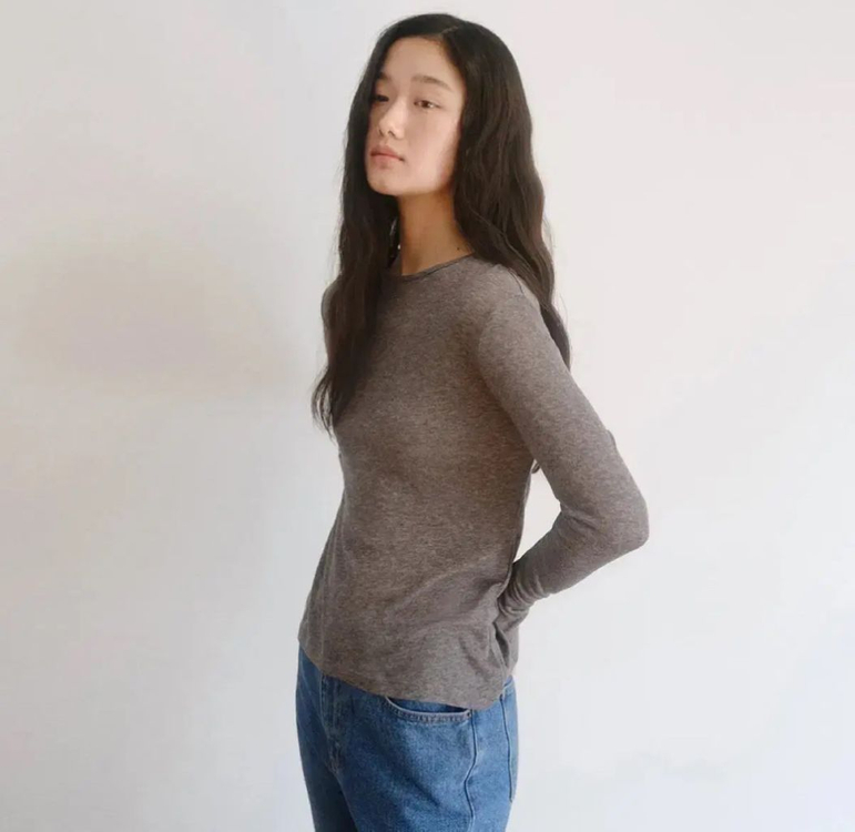 베뉴엣 무아티셔츠 멜란지그레이 새상품 이미지