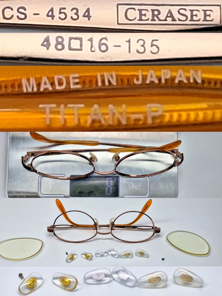 일본 하우스 브랜드 CERASEE CS-4534 순수 티타늄 오발 안경테/여성안경 y2k 패션 아이웨어 빈티지 이미지