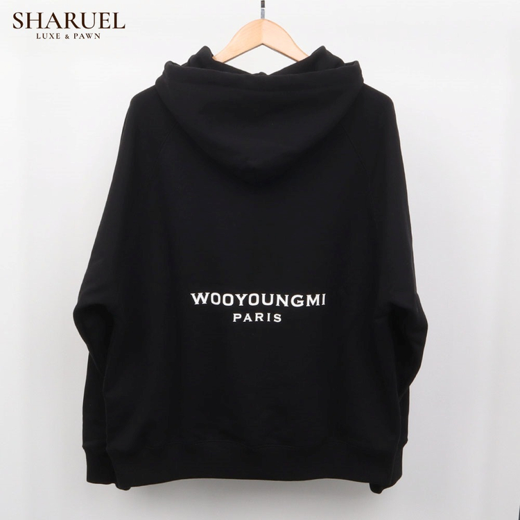 우영미 뉴 백로고 후드티 블랙 W261TS37741B 50사이즈 이미지