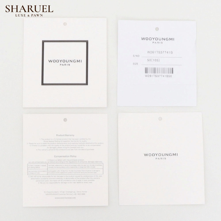 우영미 뉴 백로고 후드티 블랙 W261TS37741B 50사이즈 이미지