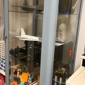 이케아 파브리셰르 유리문 장식장 블루 이미지