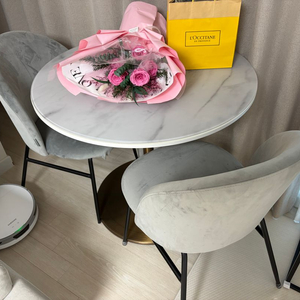 [리바트] 블랑 원형 테이블 + 의자4개 이미지