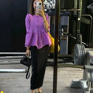 이세이미야케 미 시스루 크레페 가디건 이미지