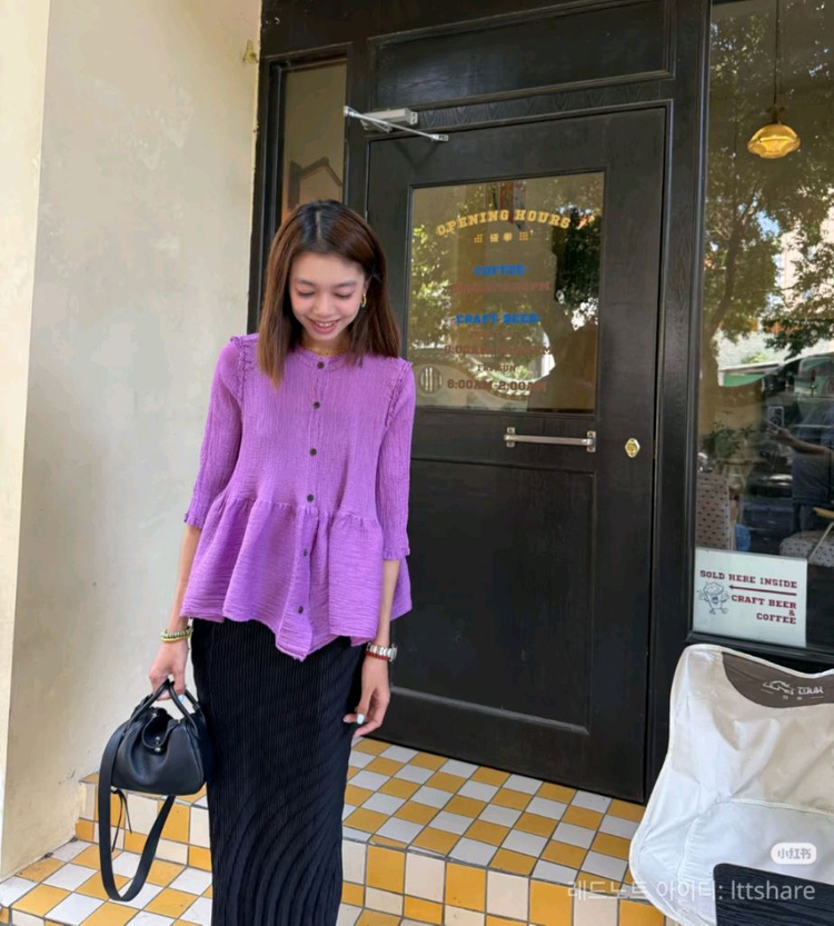 이세이미야케 미 시스루 크레페 가디건 이미지