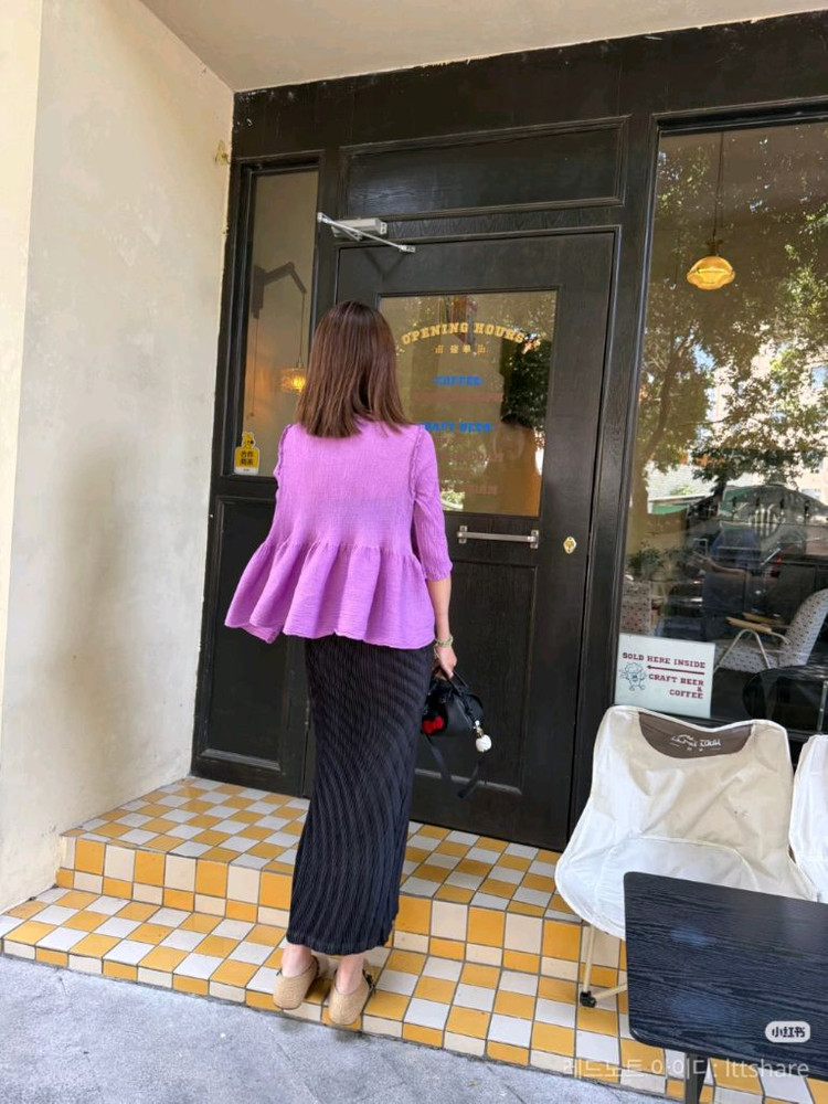 이세이미야케 미 시스루 크레페 가디건 이미지