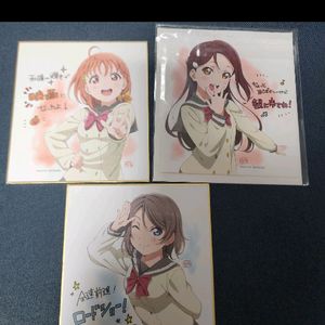 러브라이브 선샤인 아쿠아 극장판 상영 기념 한일 특전 색지 9종 일괄 이미지