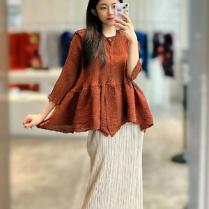 이세이미야케 미 시스루 크레페 가디건 이미지