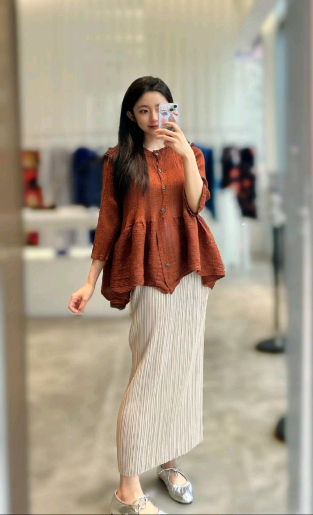 이세이미야케 미 시스루 크레페 가디건 이미지