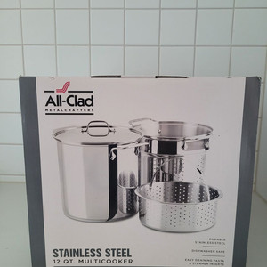 미개봉새제품) 곰솥 올클래드 All Clad 12qt 냄비 찜기 3pc 특수 스테인리스스틸 이미지
