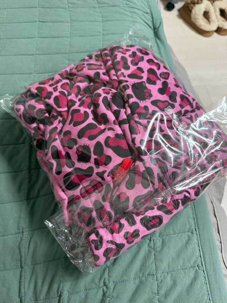 9090girl 헬로키티 핑크 레오파드 후드집업 M 이미지