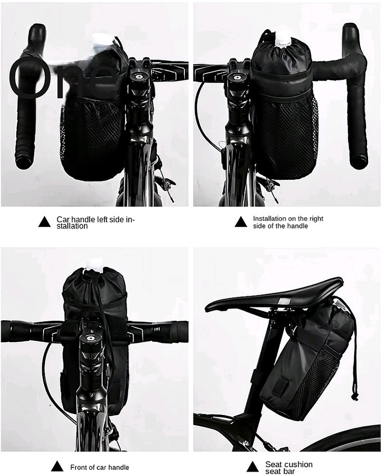 자전거 트라이폴드 물병 물컵 다기능 보온컵 커버 가방 이미지