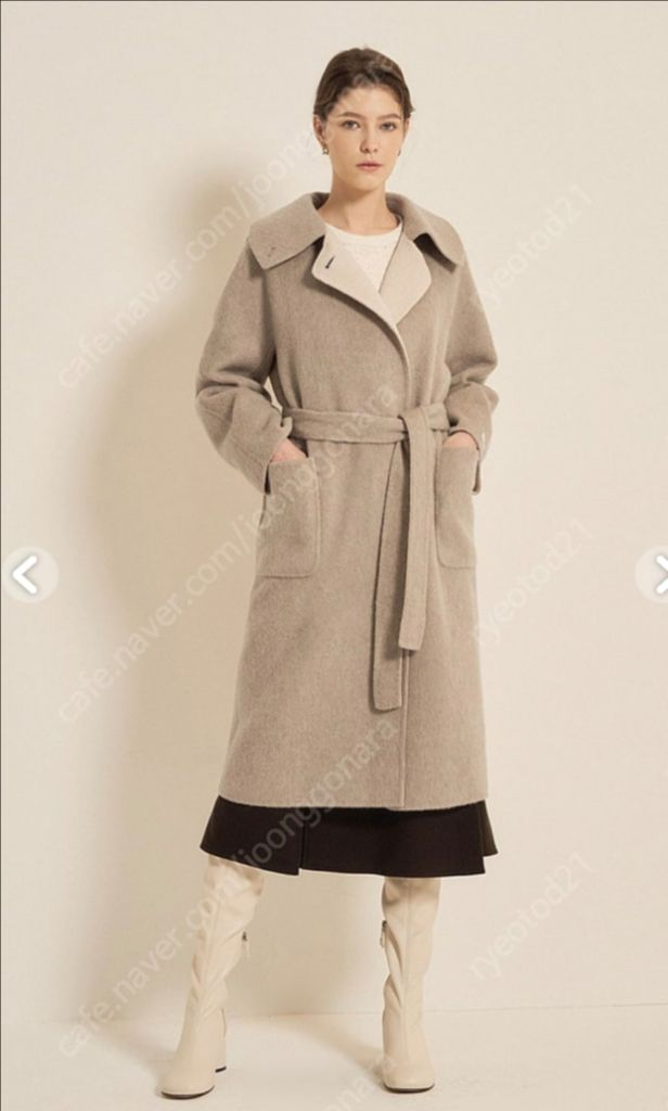 SJSJ 알파카 블렌드 핸드메이드 롱코트 이미지