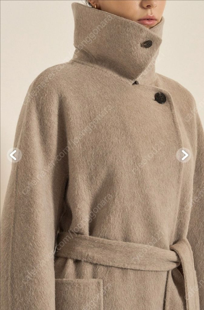 SJSJ 알파카 블렌드 핸드메이드 롱코트 이미지