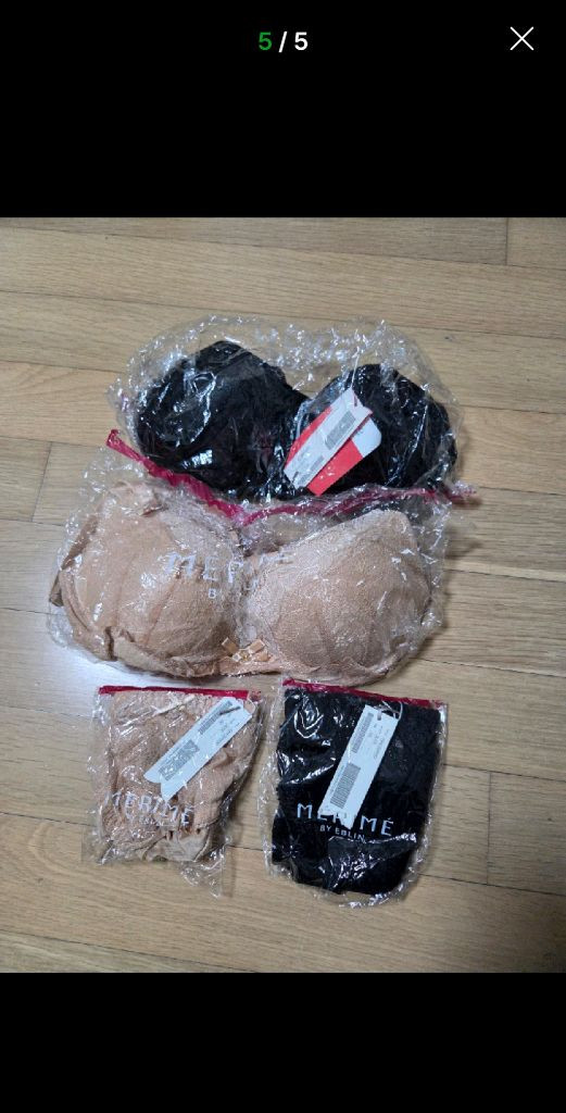 에블린 속옷 브라 팬티 세트 심리스 슬립 여러가지 이미지