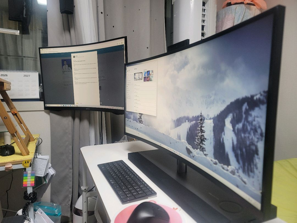 hp 34인치 와이드 커브드 일체형 컴퓨터 이미지