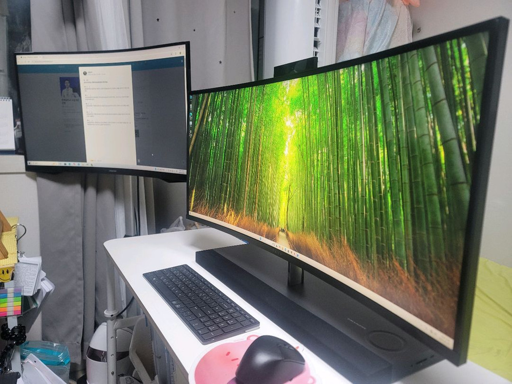 hp 34인치 와이드 커브드 일체형 컴퓨터 이미지
