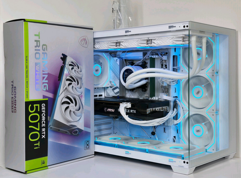 (새제품 화이트)9800X3D, RTX5070Tl, B850M, 수랭쿨러, 850W GOLD, 방송게이밍컴퓨터본체 이미지