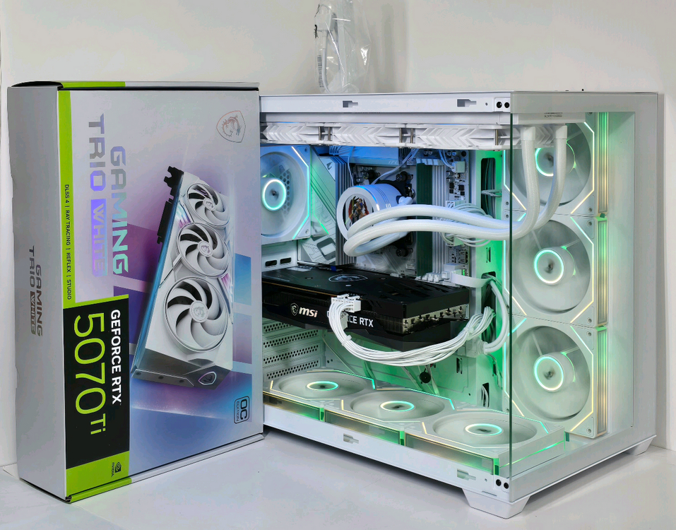 (새제품 화이트)9800X3D, RTX5070Tl, B850M, 수랭쿨러, 850W GOLD, 방송게이밍컴퓨터본체 이미지