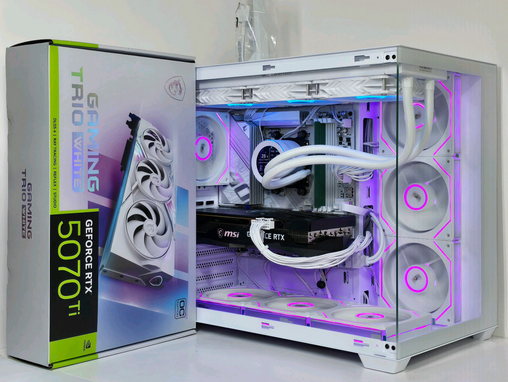 (새제품 화이트)9800X3D, RTX5070Tl, B850M, 수랭쿨러, 850W GOLD, 방송게이밍컴퓨터본체 이미지