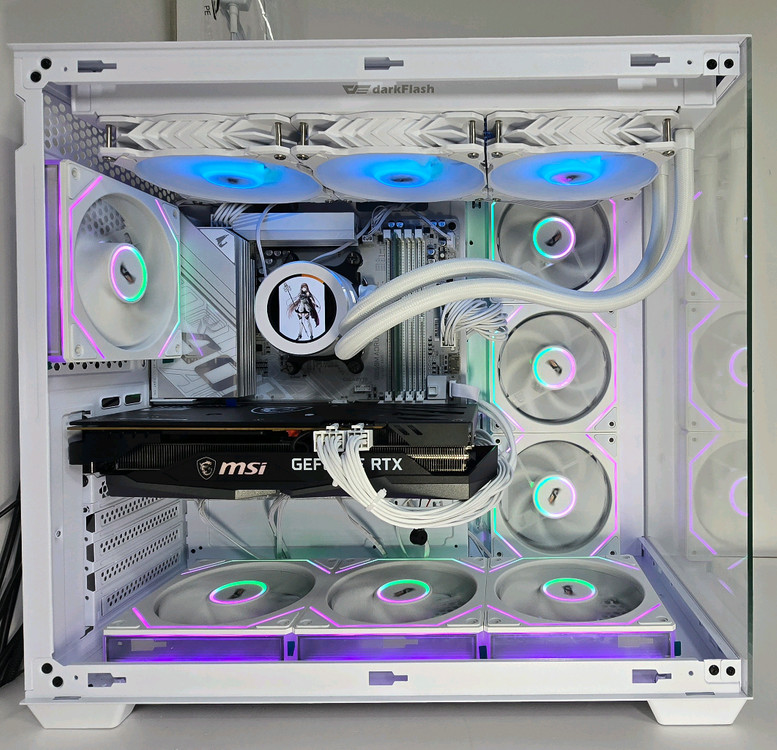 (새제품 화이트)9800X3D, RTX5070Tl, B850M, 수랭쿨러, 850W GOLD, 방송게이밍컴퓨터본체 이미지