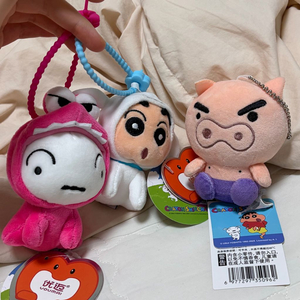 크레용 신짱 흰둥이 짱구 부리부리맨 쵸코비 옷 인형 키링 이미지