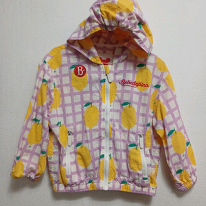 베베드피노 키즈 레몬 체크 바람막이 자켓 사이즈 110 이미지