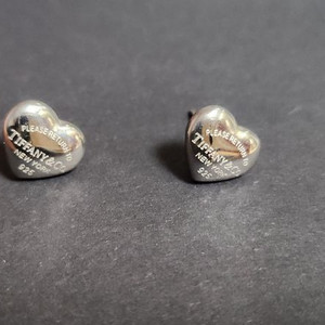 티 귀걸이 통통하트 하트귀걸이 실버 은장귀걸이 미니귀걸이(새상품같은 중고) 이미지