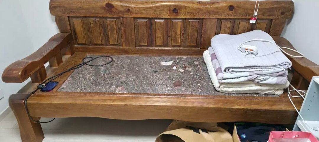 궁궐스톤베드 원목 돌침대 소파 이미지