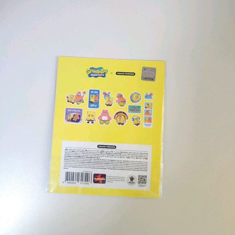 카카오 스폰지밥 춘식이 춘식 뚱이 라이언 스티커 귀여운 빈티지 데코 다꾸 다이어리 꾸미기 인테리어 소품 장식 소품 이미지