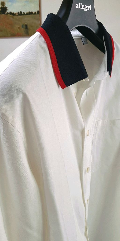 버버리 리브전환 코튼 긴팔 셔츠 화이트 8013457 정품 판매 합니다. 이미지